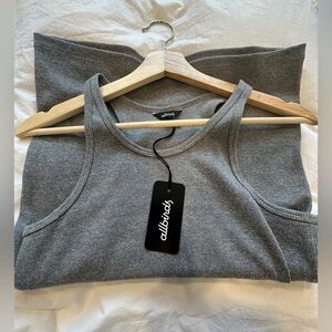 All Birds Ribbed Maxi Dress - small grey